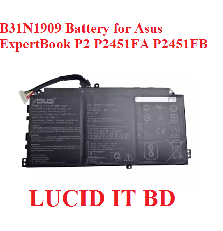 New Original B31N1909 Battery for Asus ExpertBook P2 P2451FA P2451FB P2451FB-1A