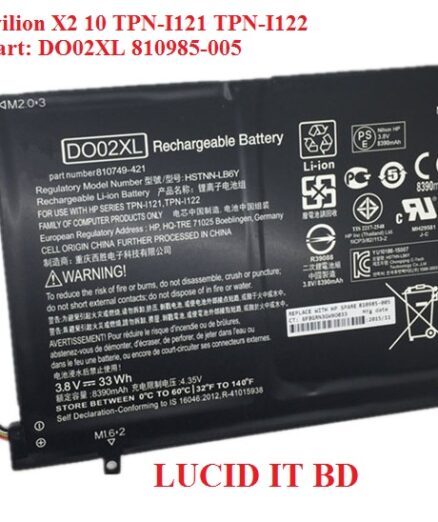 DO02XL 810985-005 Battery for Hp Pavilion X2 10 TPN-I121 TPN-I122 Series