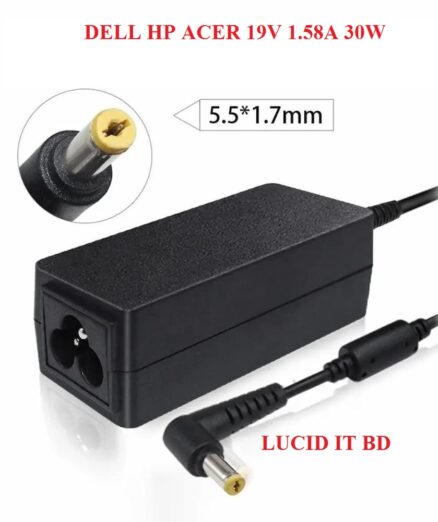 HP 19V 1.58A 30W AC Power Adapter for Acer Aspire One ZG5 ZG8 A110 A150 D250 D150 A150-1006 530 AOA530 ZHG ZA3 ZE6 Z5WAH Z5WV2 Series