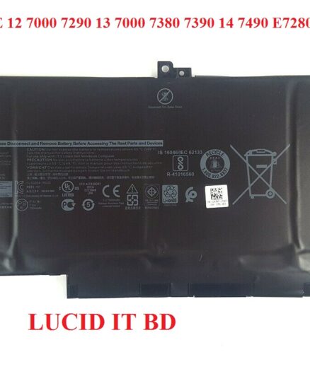 DELL 0F3YGTY 0MYJ96 2X39G DM3WC F3YGT MYJ96 BATTERY FOR DELL LATITUDE 12 7000 7290 13 7000 7380 7390 14 7490 E7280 E7380 E7480