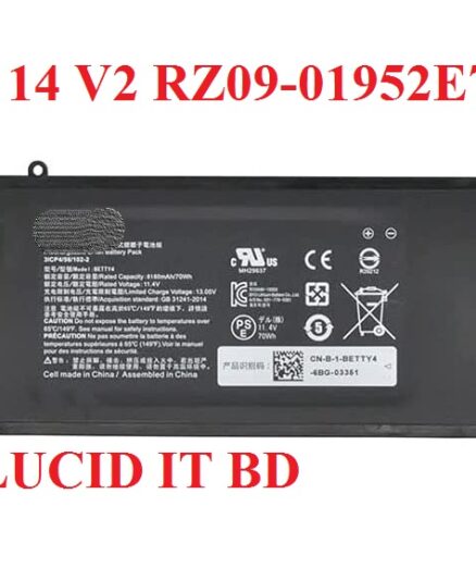 New 11.4V 70Wh BETTY 4 battery for Razer blade 2016 14 V2 RZ09-01952E72