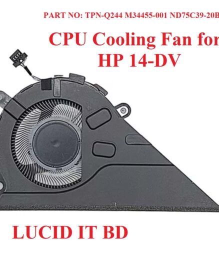 New Compatible CPU Cooling Fan for HP 14-DV 14-DV0010WM 14-DV0065ST 14-DV0097NR 14-DV0XXX 14T-DV000 Series TPN-Q244 M34455-001 ND75C39-20B04 Fan