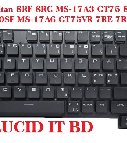 Keyboard for MSI GT75 Titan 8RF 8RG MS-17A3 GT75 8SF 8SG 9SG 9SF 10SG 10SF MS-17A6 GT75VR 7RE 7RF MS-17A2 Colourful Backlit