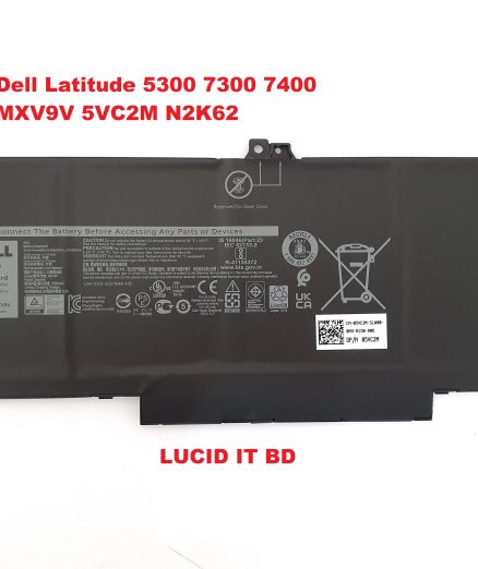 Dell Latitude 5300 7300 7400 4 Cell 60Wh laptop battery MXV9V 5VC2M N2K62