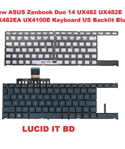 New ASUS Zenbook Duo 14 UX482 UX482E UX482EA UX4100E Keyboard US Backlit Blue