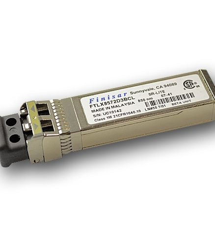 Finisar FTRJ8519P1BNL-SU Sunnyvale. CA 94089 Class 1 21cfr1040.10 LN#50 7/01 370-5211-01 Fiber Optical Transceiver