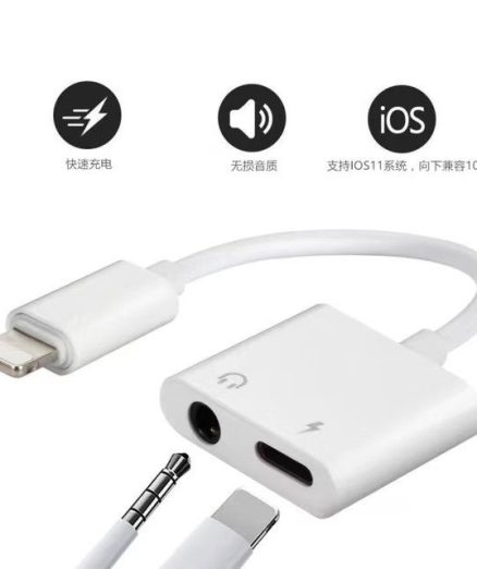 Best Genuine Jack For IPhone 2 in 1 Gaming Lighting Gaming Splitter Adapter Headphone Jack Aux Audio & Charger Adapter Cable Connector for IOS Compatible For Apple