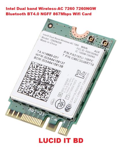 Intel Dual band Wireless-AC 7260 7260NGW Bluetooth BT4.0 NGFF 867Mbps Wifi Card