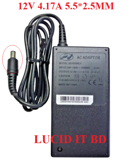 AC Adaptor AD10100LF Netzteil 12V 4,17A 50W Hohlstecker 5..5mm 2.5mm