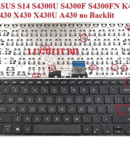 New ASUS S14 S4300U S4300F S4300FN K430 S430 X430 X430U A430 US Keyboard no Backlit