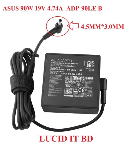 New Case Genuine ASUS 19V 4.74A 90W Laptop Charger A19-090P2A 4.5*3.0mm AC Power Adapter