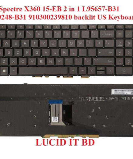 New For HP Spectre X360 15-EB L95657-B31 M00248-B31 910300239810 backlit US Keyboard