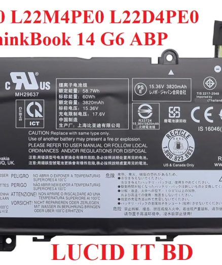 New Genuine L22B4PE0 L22M4PE0 L22D4PE0 Battery for Lenovo ThinkBook 14 G6 ABP