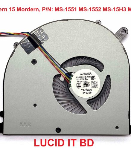 Cooling Fan Replacement for Msi Mordern 15-Original GPU Cooling Fan for Mordern 15 PS63 Mordern, P/N: MS-1551 MS-1552 MS-15H3 MS-16S1