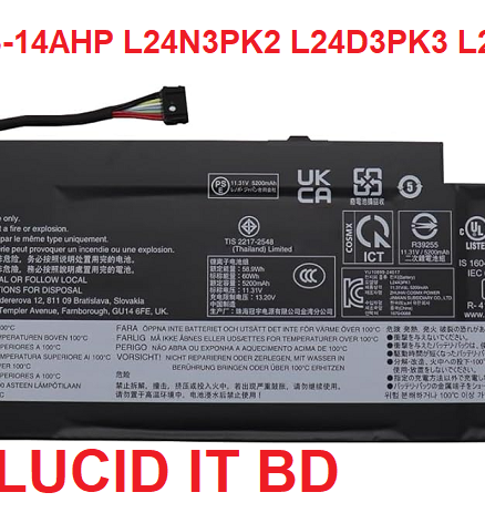 L24X3PK2 Battery 50Wh 4422mAh Replacement for Lenovo IdeaPad Slim 3-14AHP10 3-14IRH10 3-14IRH10R 3-15ARP10 3-15IRH10 3-15IRH10R Series 5B11Q01991 L24N3PK2 L24D3PK3 L24B3PK3 L24M3PK3 11.31V