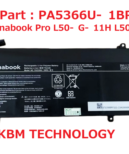 Genuine PA5366U-1BRS 38.1Wh battery for Toshiba Dynabook Pro L50-G-11H L50-G-10A - KBM Technology